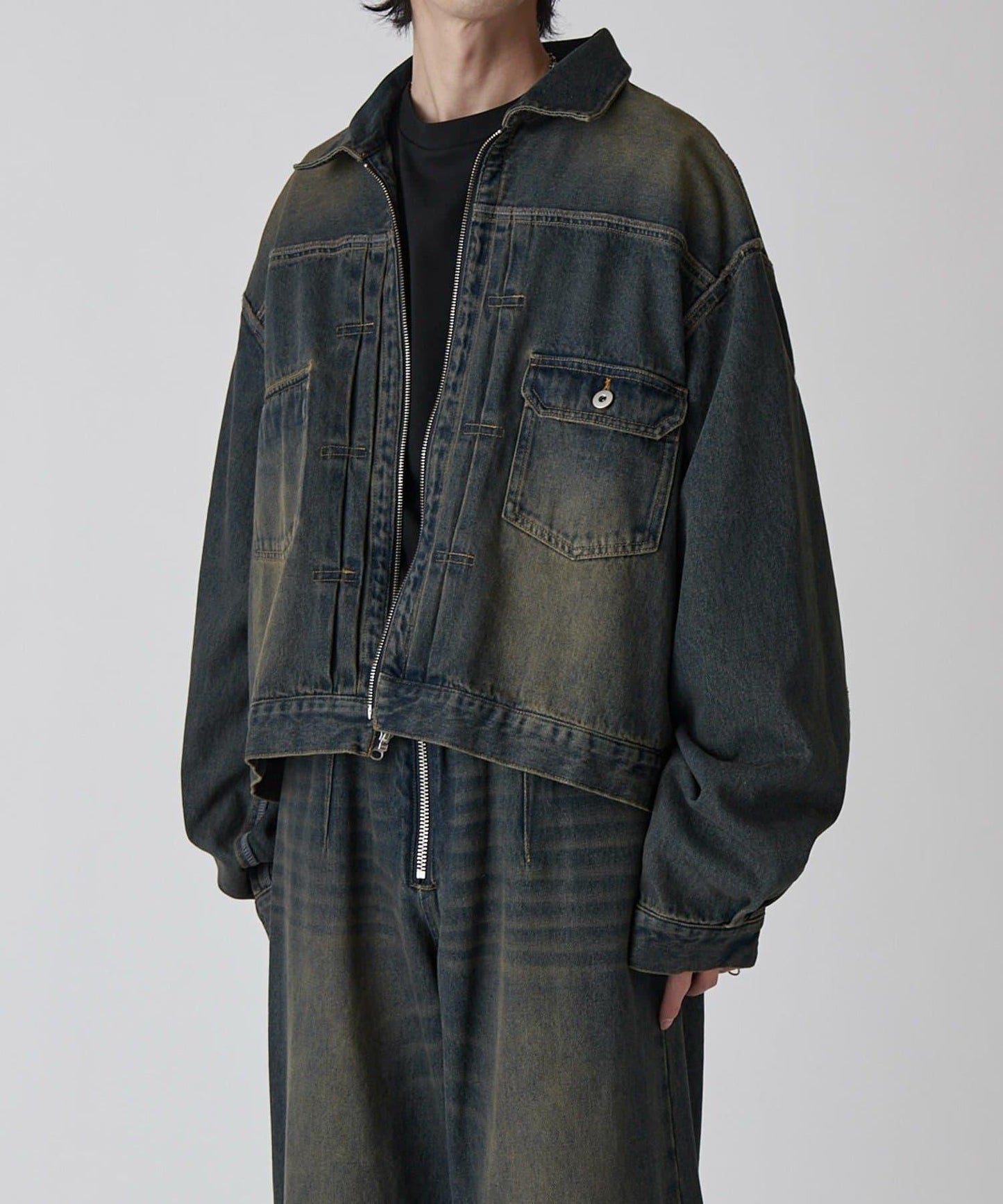 Neucon 復古水洗 可雙面穿 牛仔夾克