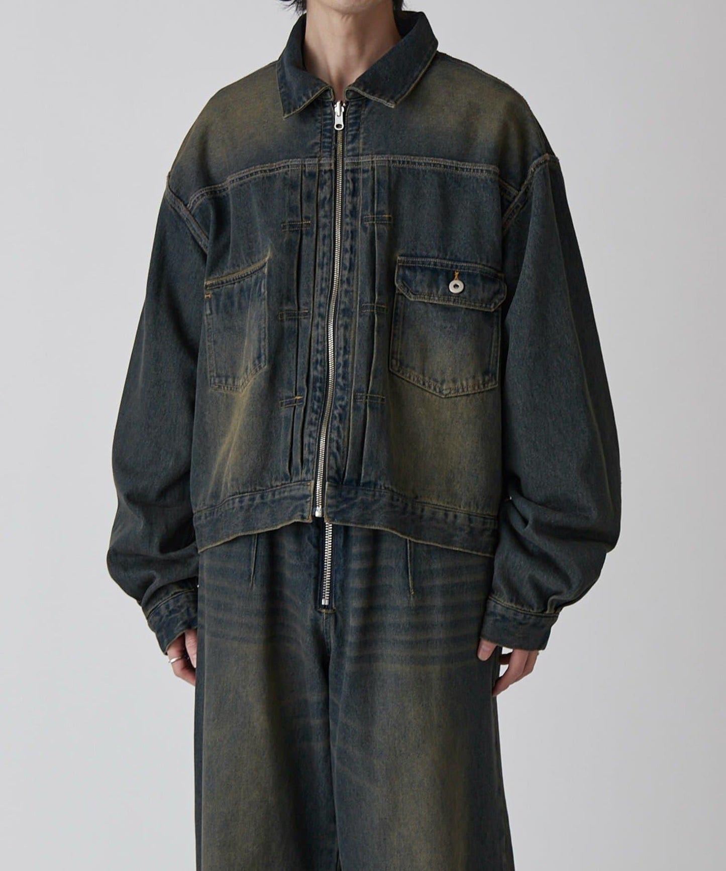 Neucon 復古水洗 可雙面穿 牛仔夾克