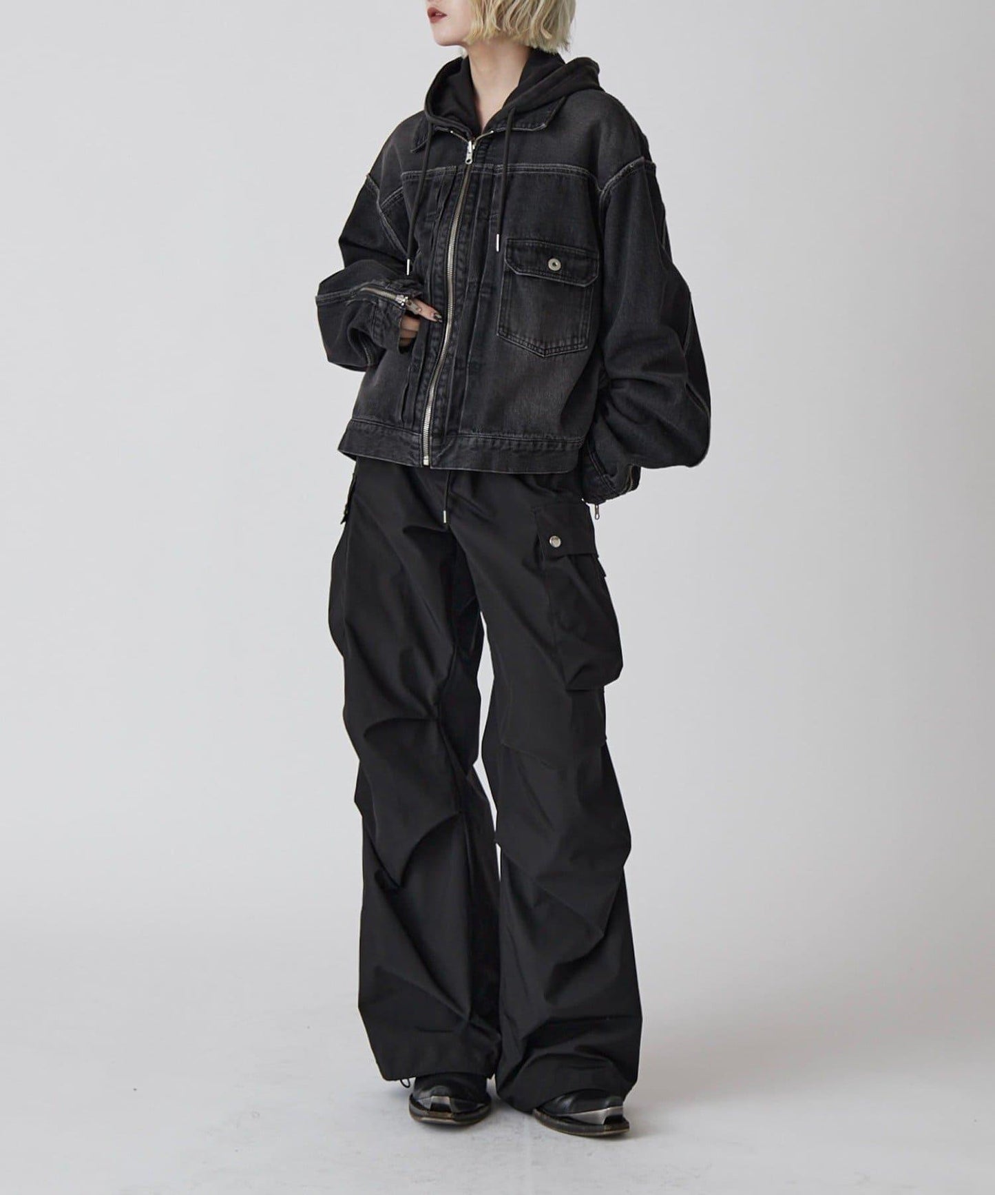 Neucon 復古水洗 可雙面穿 牛仔夾克