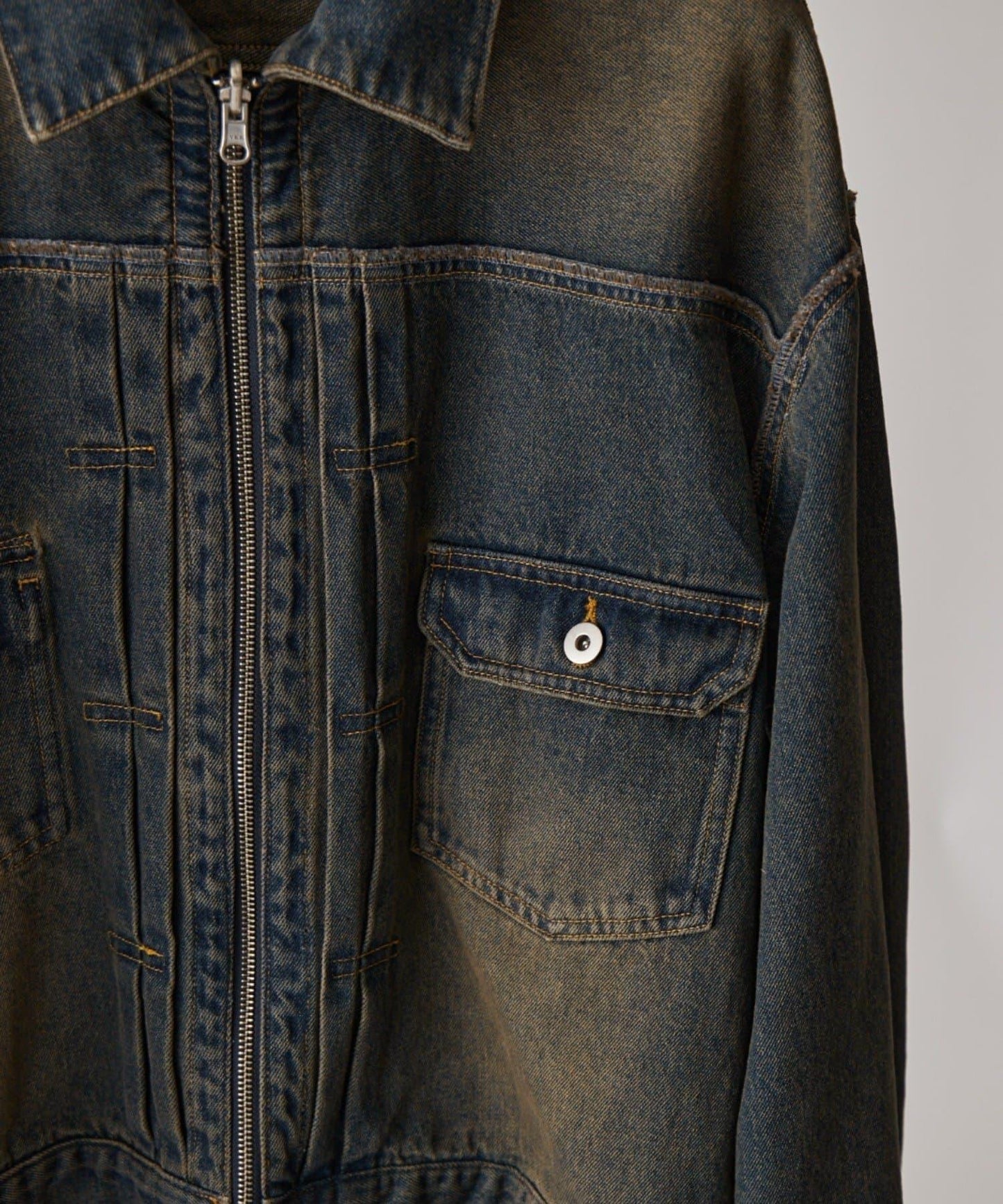 Neucon 復古水洗 可雙面穿 牛仔夾克