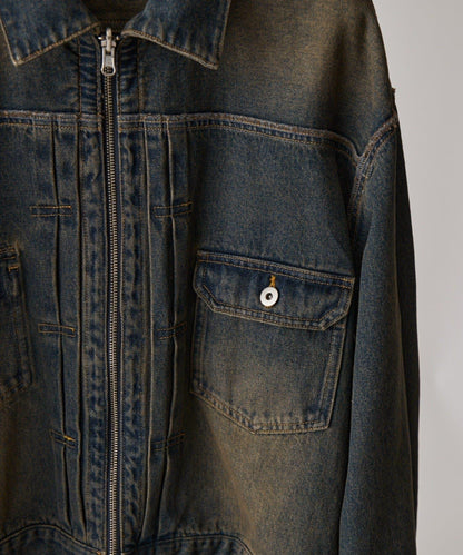 Neucon 復古水洗 可雙面穿 牛仔夾克