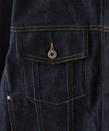 Neucon 卷邊褶設計 短款 牛仔夾克（可成套搭配）