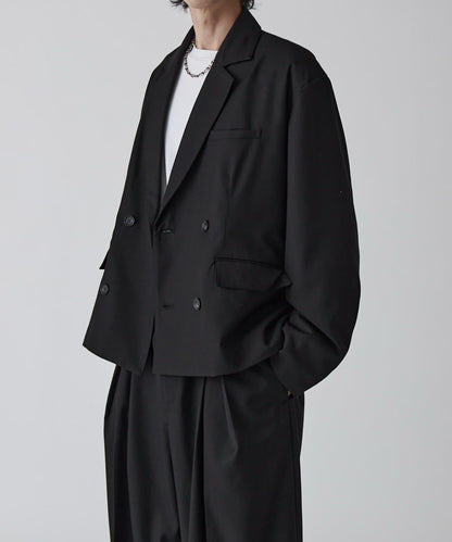 Neucon 箱型寬鬆短款雙排扣設計 夾克（可成套搭配）