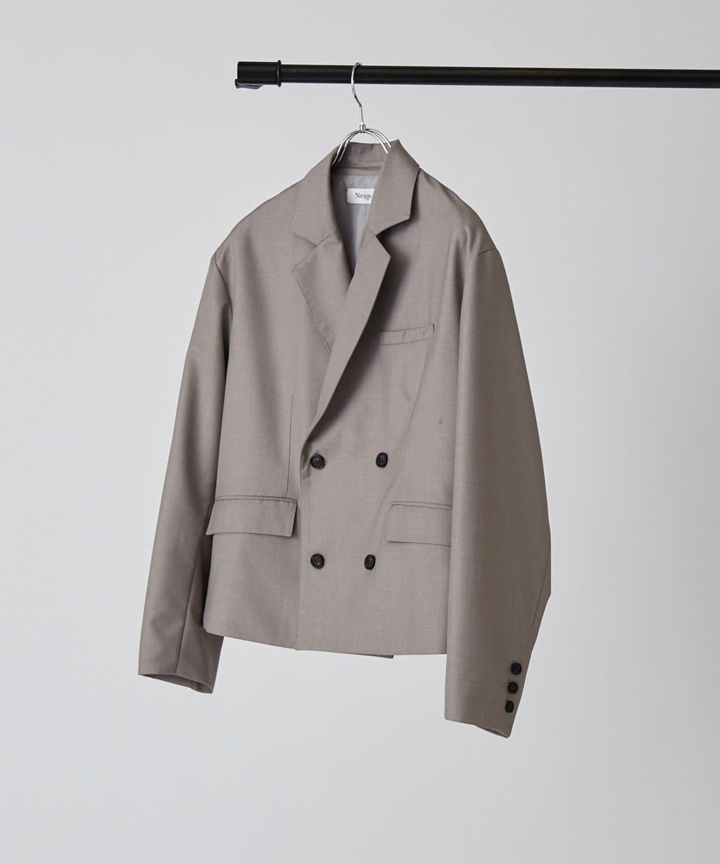 Neucon 箱型寬鬆短款雙排扣設計 夾克（可成套搭配）