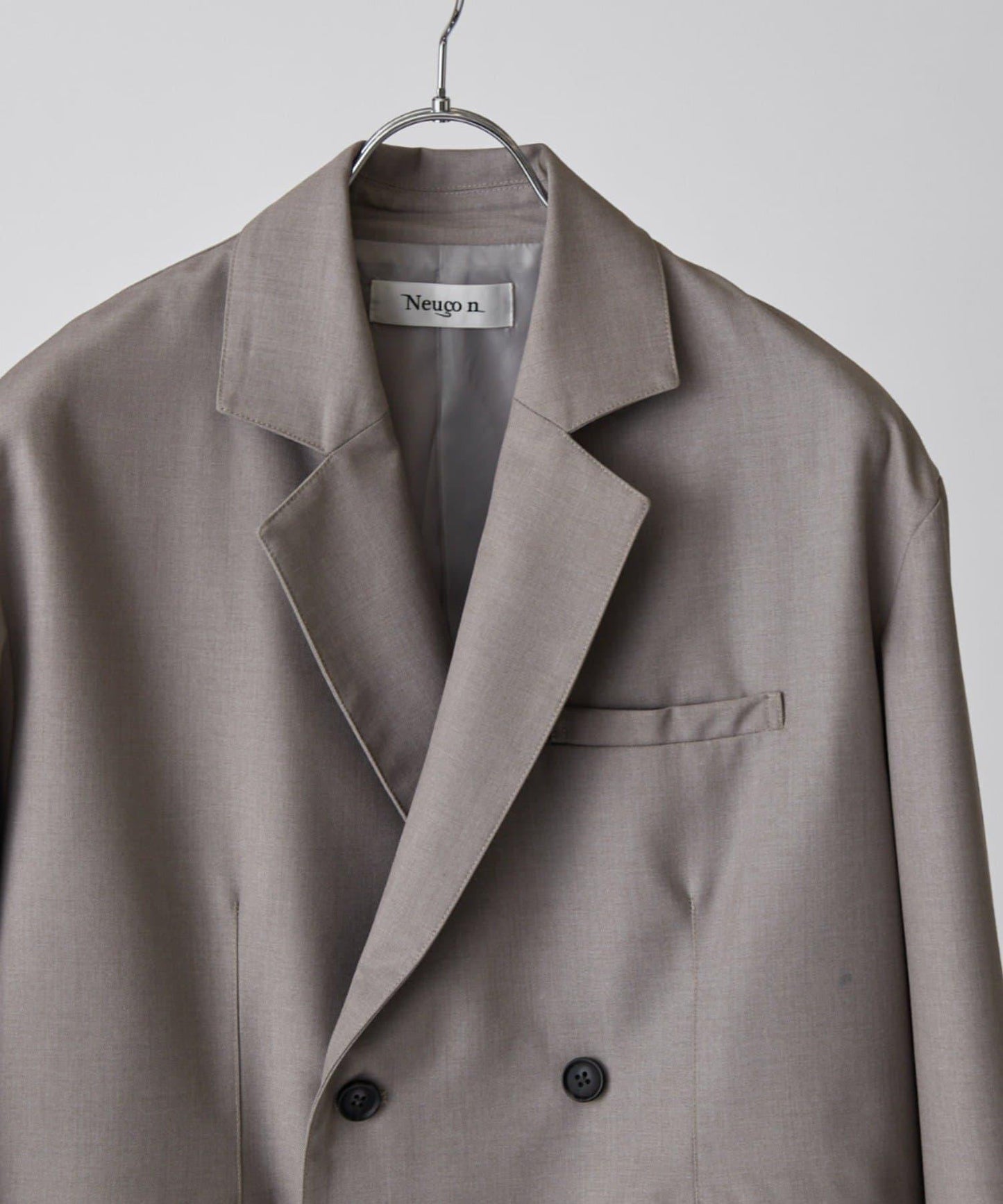 Neucon 箱型寬鬆短款雙排扣設計 夾克（可成套搭配）