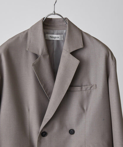 Neucon 箱型寬鬆短款雙排扣設計 夾克（可成套搭配）