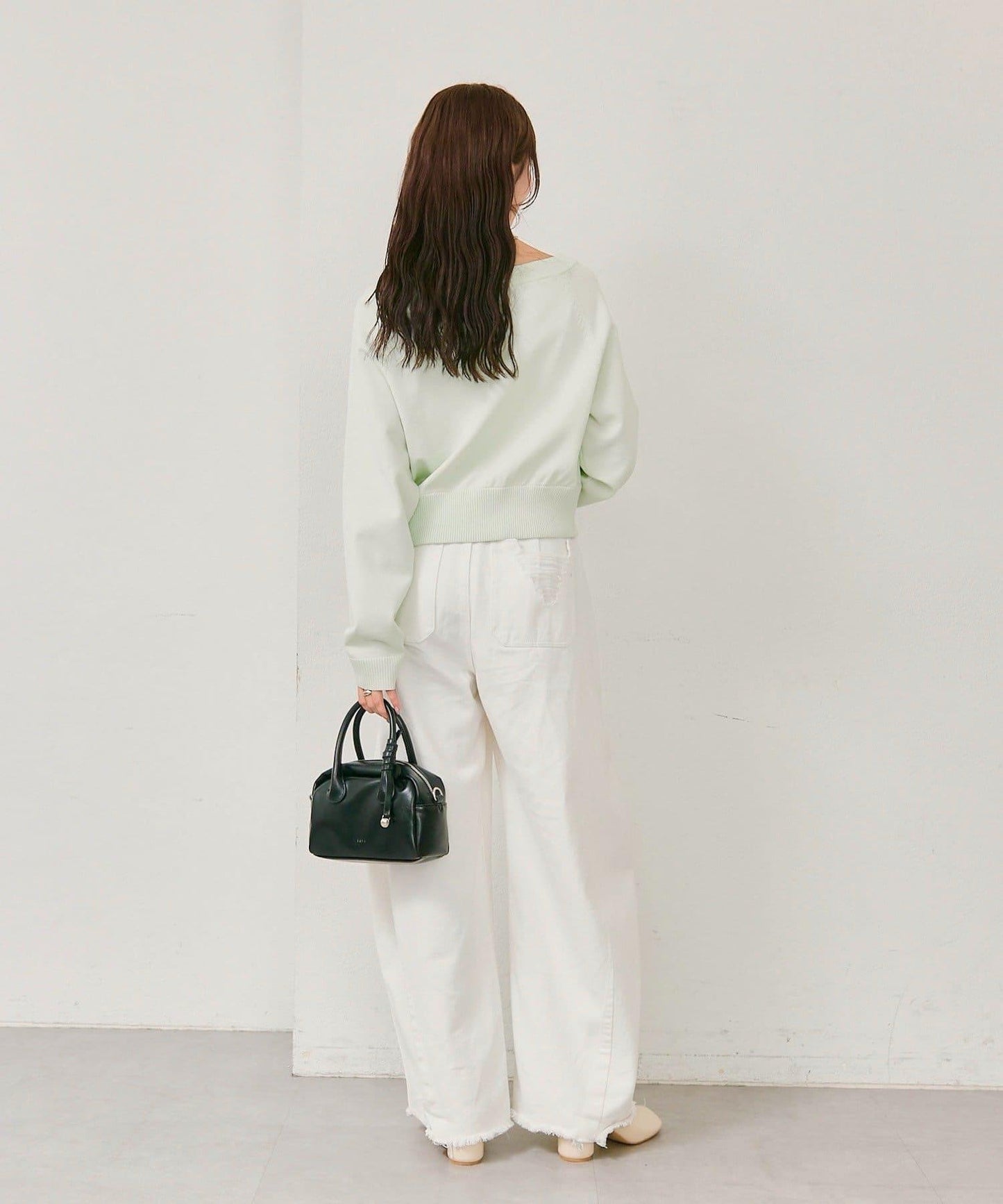 露肩開衩疊穿設計 針織上衣