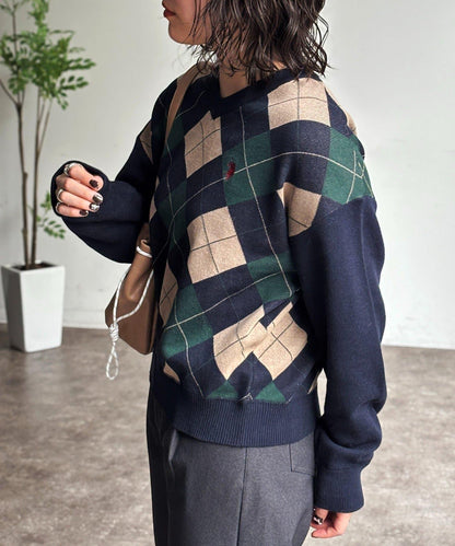 U.S. POLO ASSN. V領衛衣風針織上衣