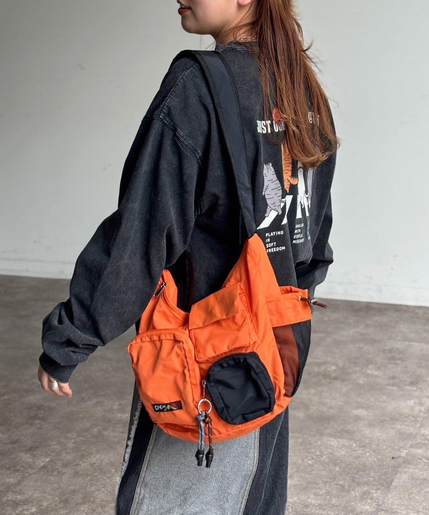 粉感加工長袖T恤