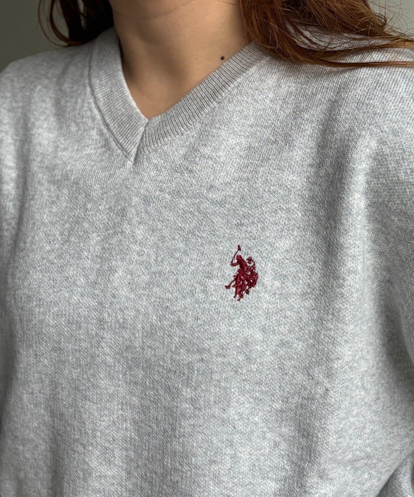 U.S. POLO ASSN. V領衛衣風針織上衣