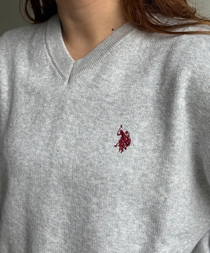 U.S. POLO ASSN. V領衛衣風針織上衣