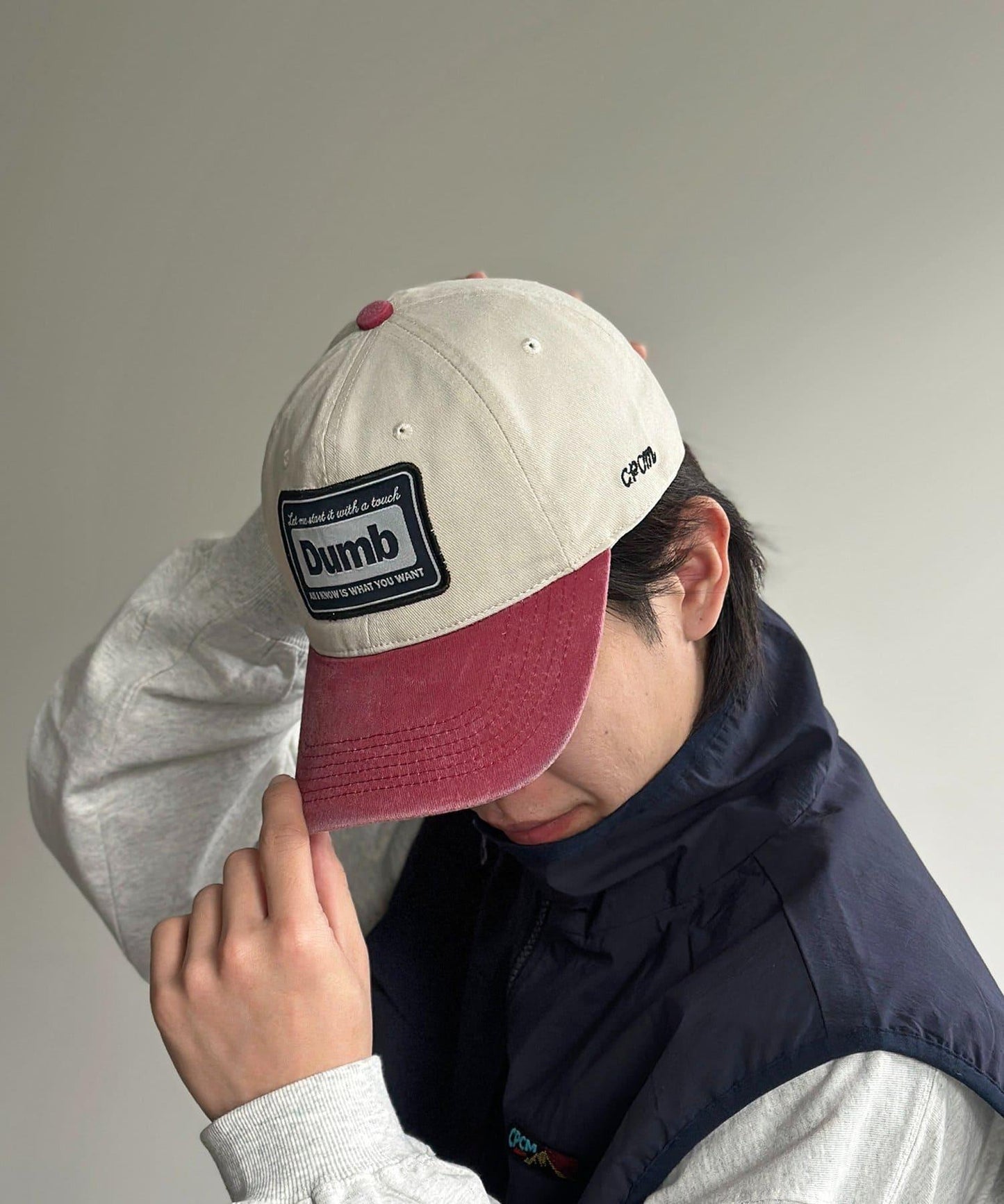 顏料染拼色棒球帽