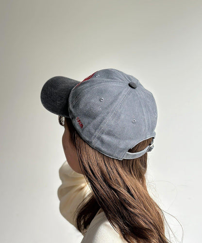 顏料染拼色棒球帽