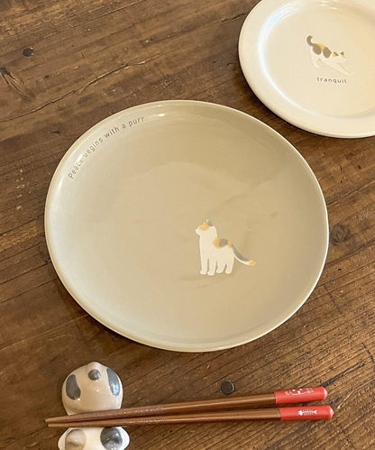 貓圖案 20cm 餐盤