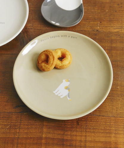 貓圖案 20cm 餐盤