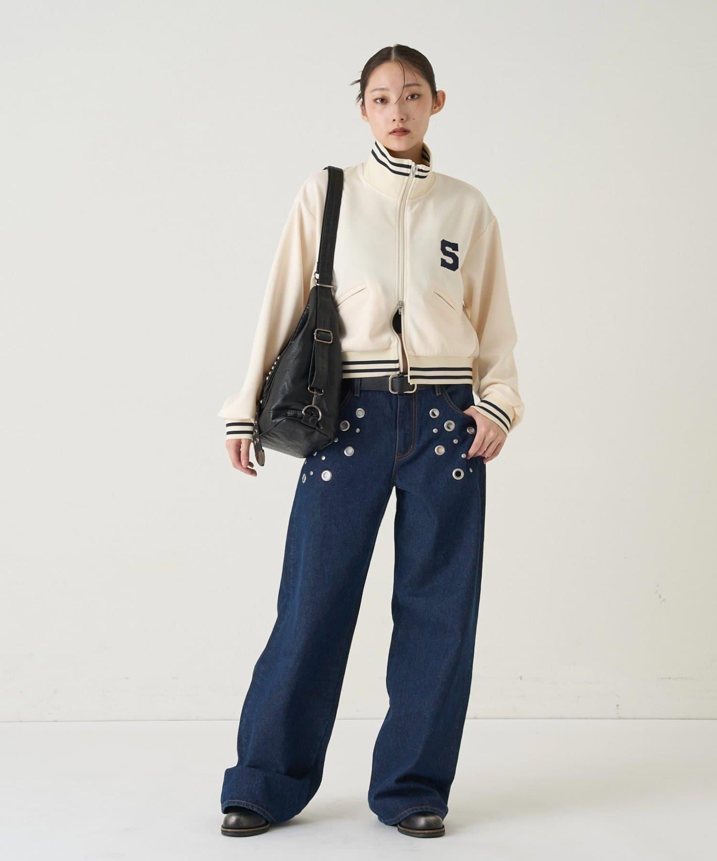 S字Logo 短版設計 運動夾克