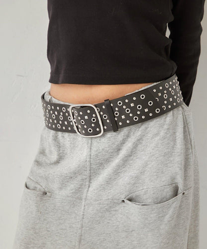 RHINESTONE WIDE BELT 腰帶