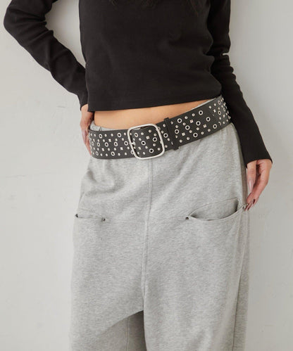 RHINESTONE WIDE BELT 腰帶