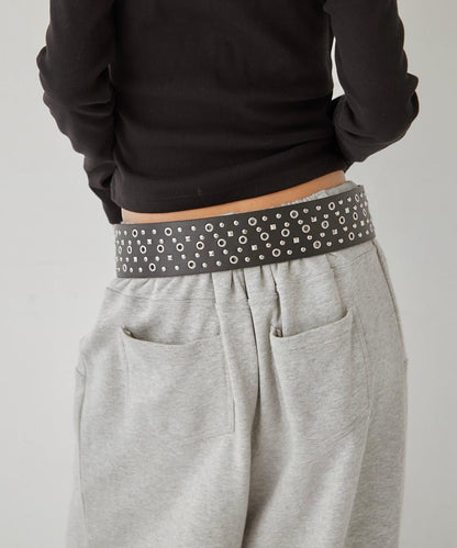 RHINESTONE WIDE BELT 腰帶