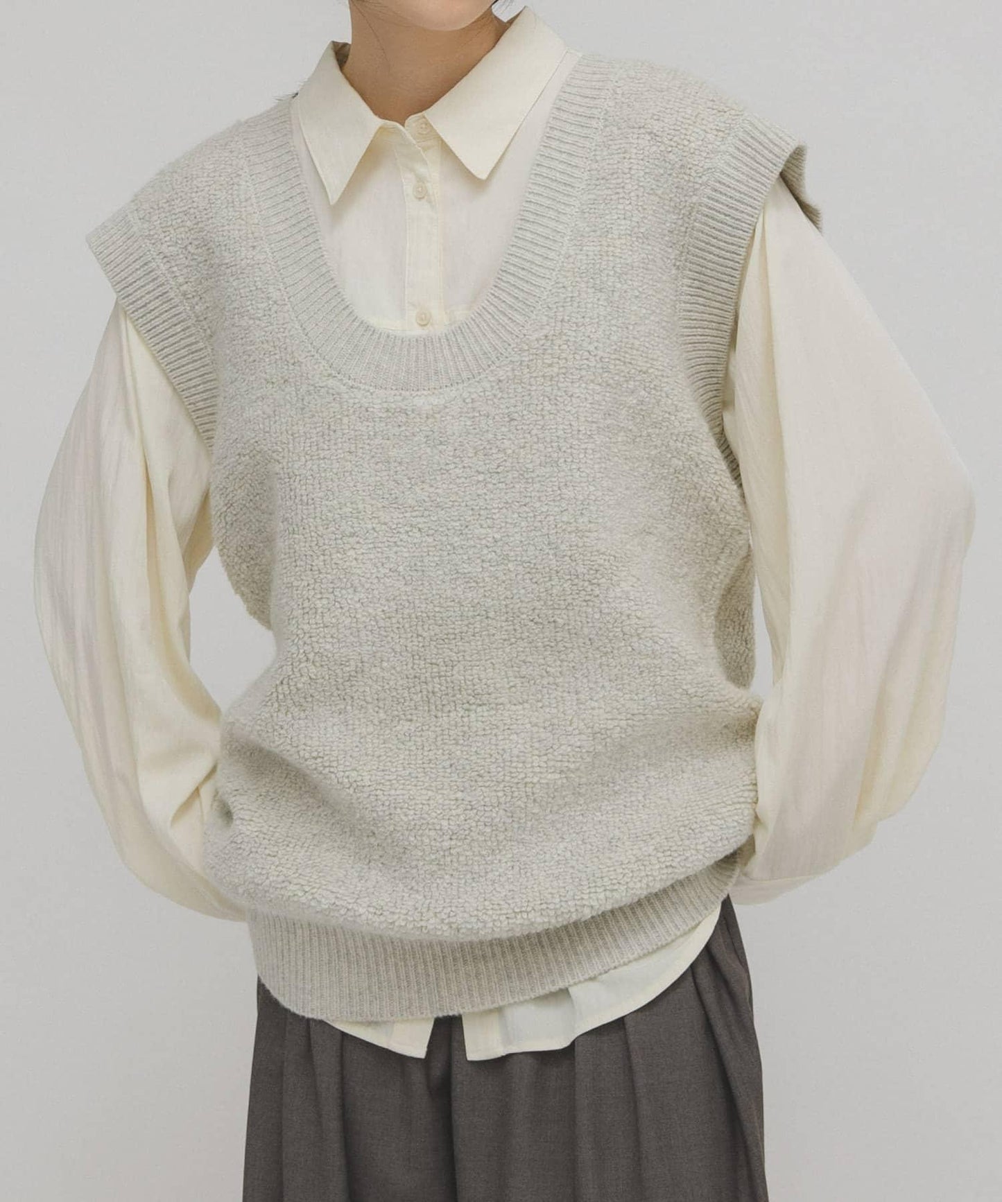 2WAY 針織背心造型 迷你連衣裙