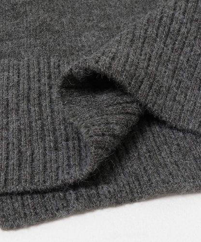 肩褶設計 針織 連衣裙