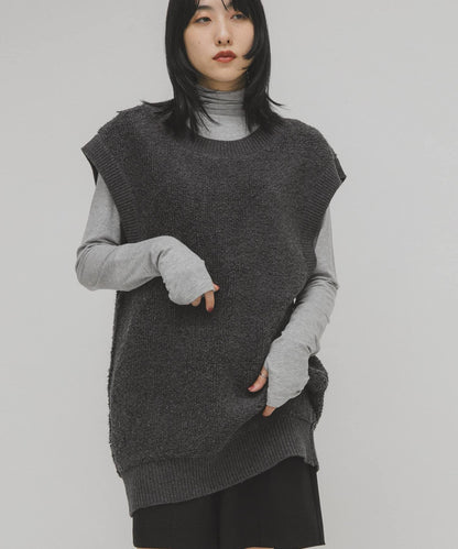 2WAY 針織背心造型 迷你連衣裙