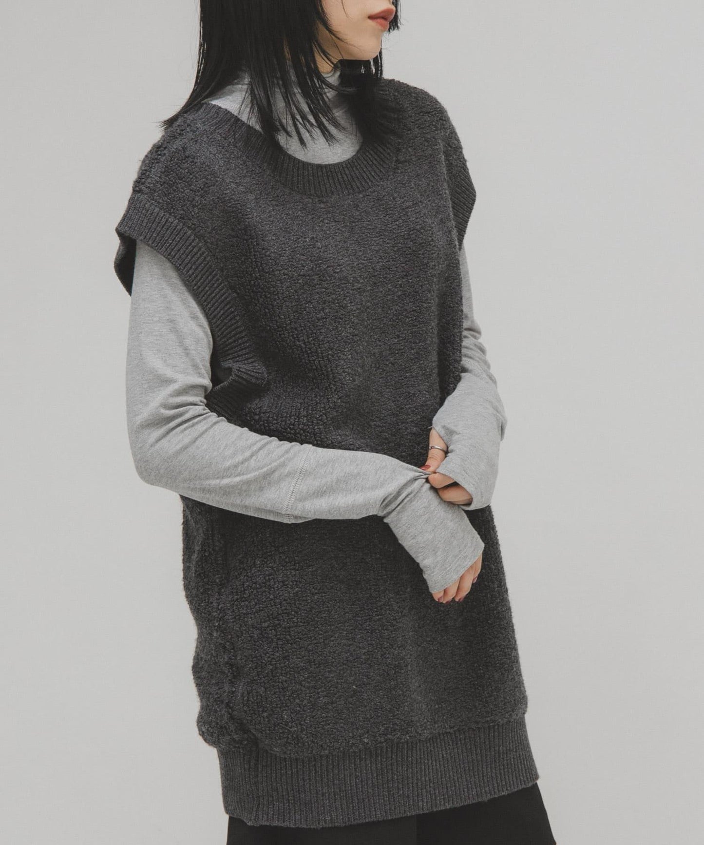 2WAY 針織背心造型 迷你連衣裙