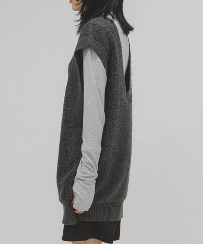 2WAY 針織背心造型 迷你連衣裙