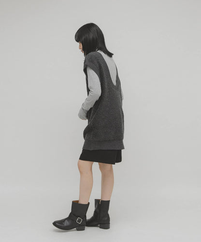 2WAY 針織背心造型 迷你連衣裙