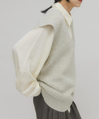 2WAY 針織背心造型 迷你連衣裙