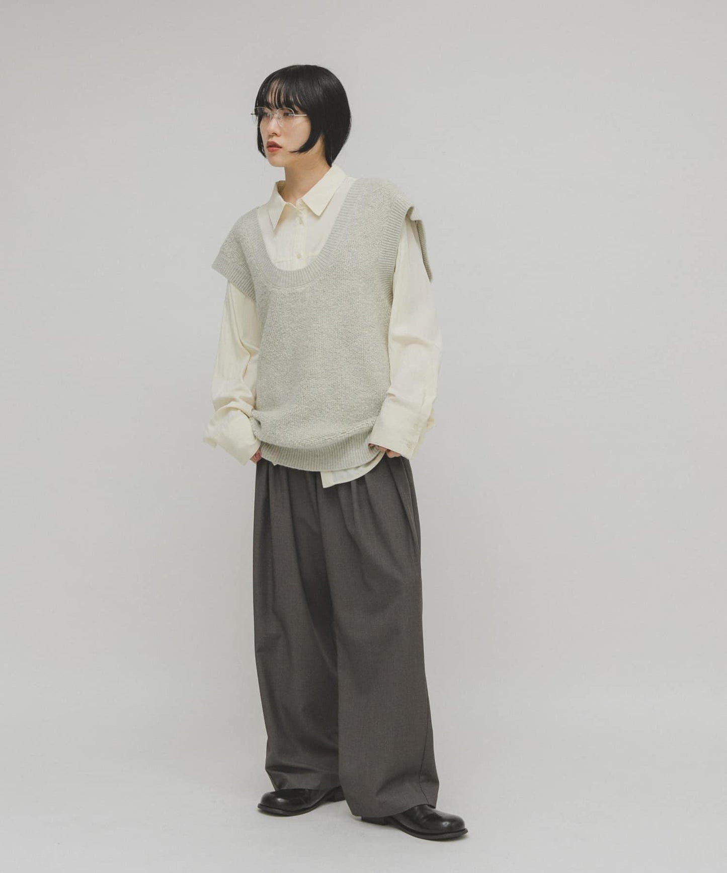 2WAY 針織背心造型 迷你連衣裙