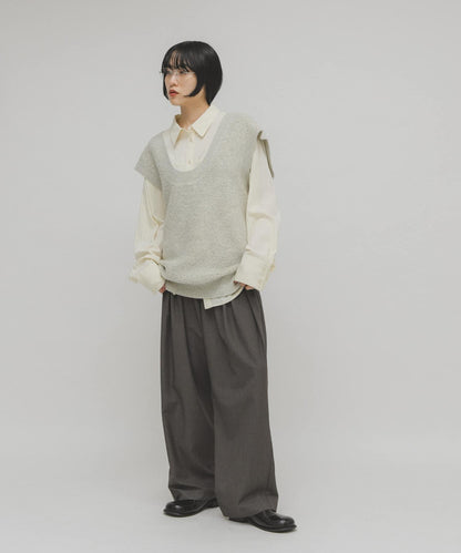 2WAY 針織背心造型 迷你連衣裙