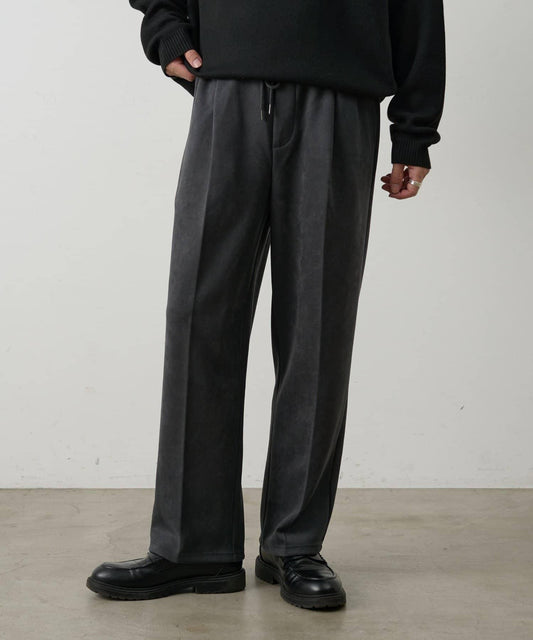 可成套搭配 合成麂皮 西裝褲