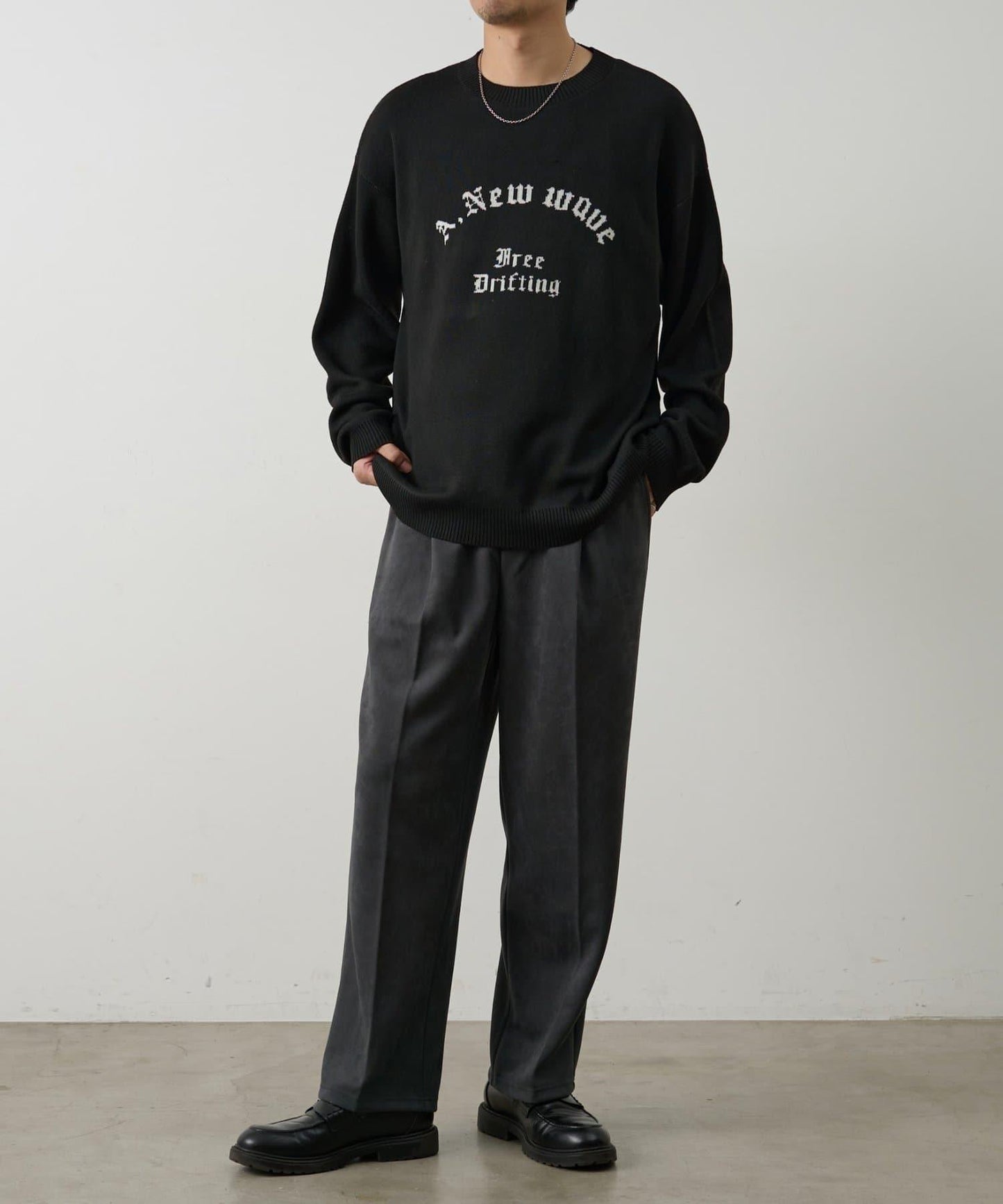 拱形Logo提花針織上衣