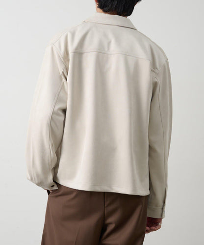 可成套搭配 合成麂皮 拉鍊襯衫夾克