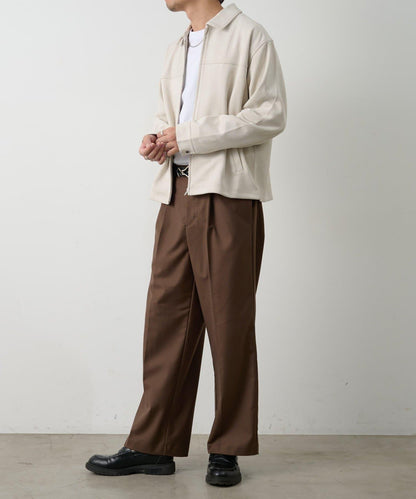 可成套搭配 合成麂皮 拉鍊襯衫夾克