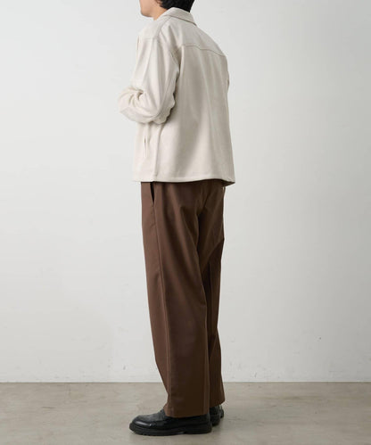 可成套搭配 合成麂皮 拉鍊襯衫夾克