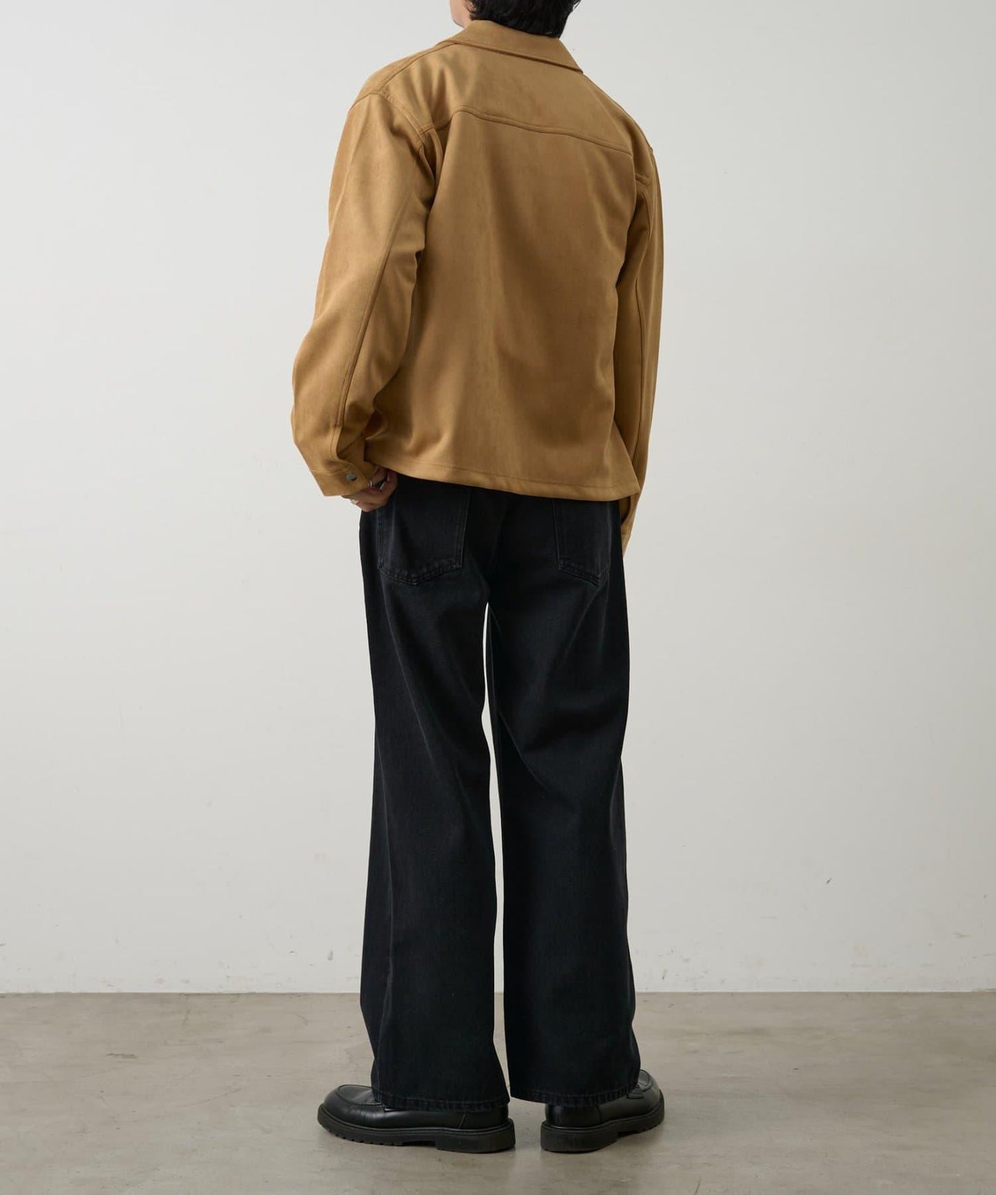 可成套搭配 合成麂皮 拉鍊襯衫夾克