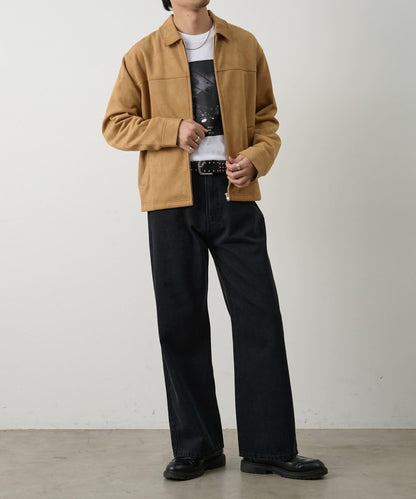 復古風寬鬆直筒牛仔褲