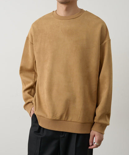 可成套搭配 合成麂皮 圓領 上衣