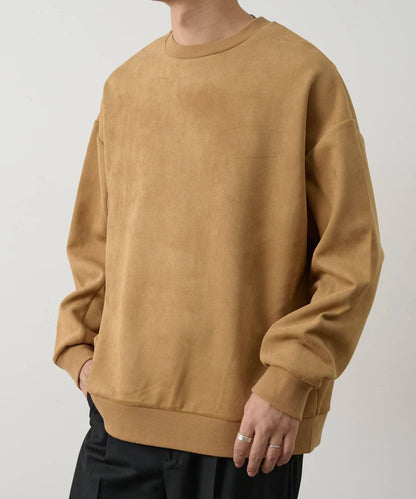 可成套搭配 合成麂皮 圓領 上衣