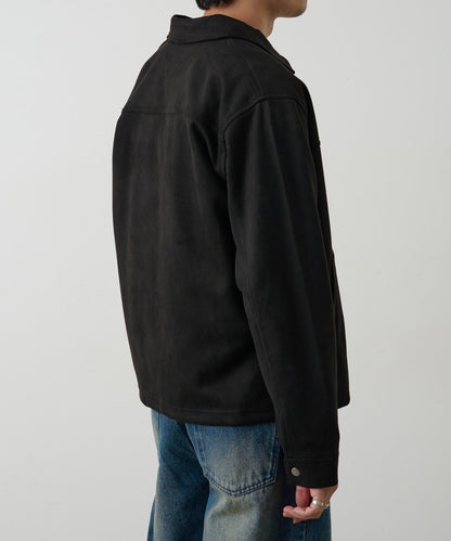 可成套搭配 合成麂皮 拉鍊襯衫夾克