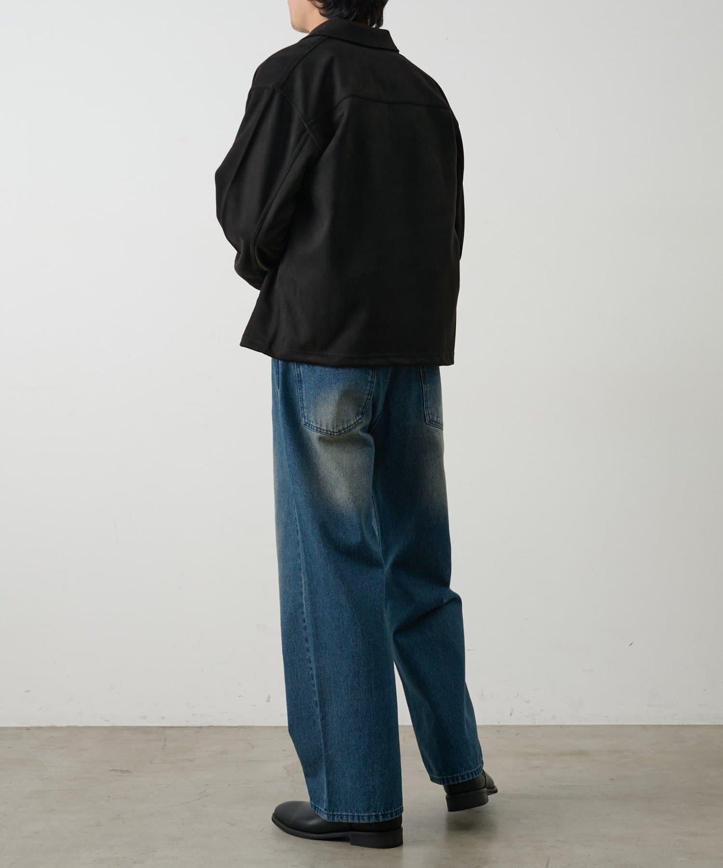 可成套搭配 合成麂皮 拉鍊襯衫夾克