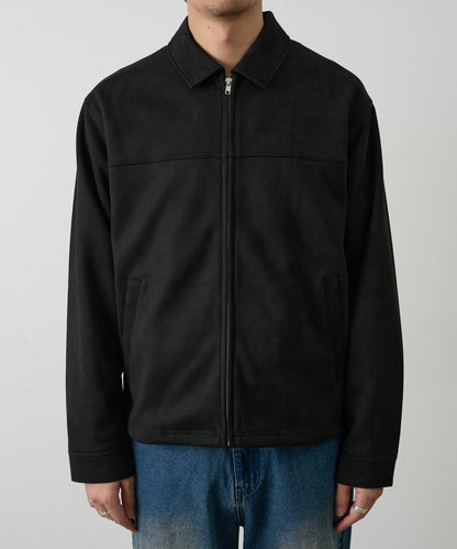 可成套搭配 合成麂皮 拉鍊襯衫夾克