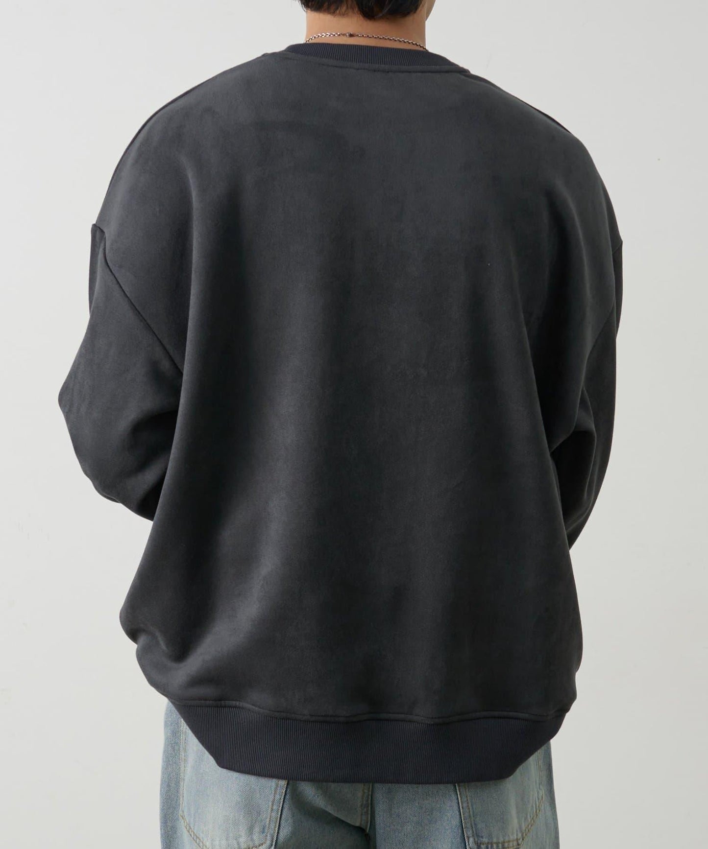 可成套搭配 合成麂皮 圓領 上衣