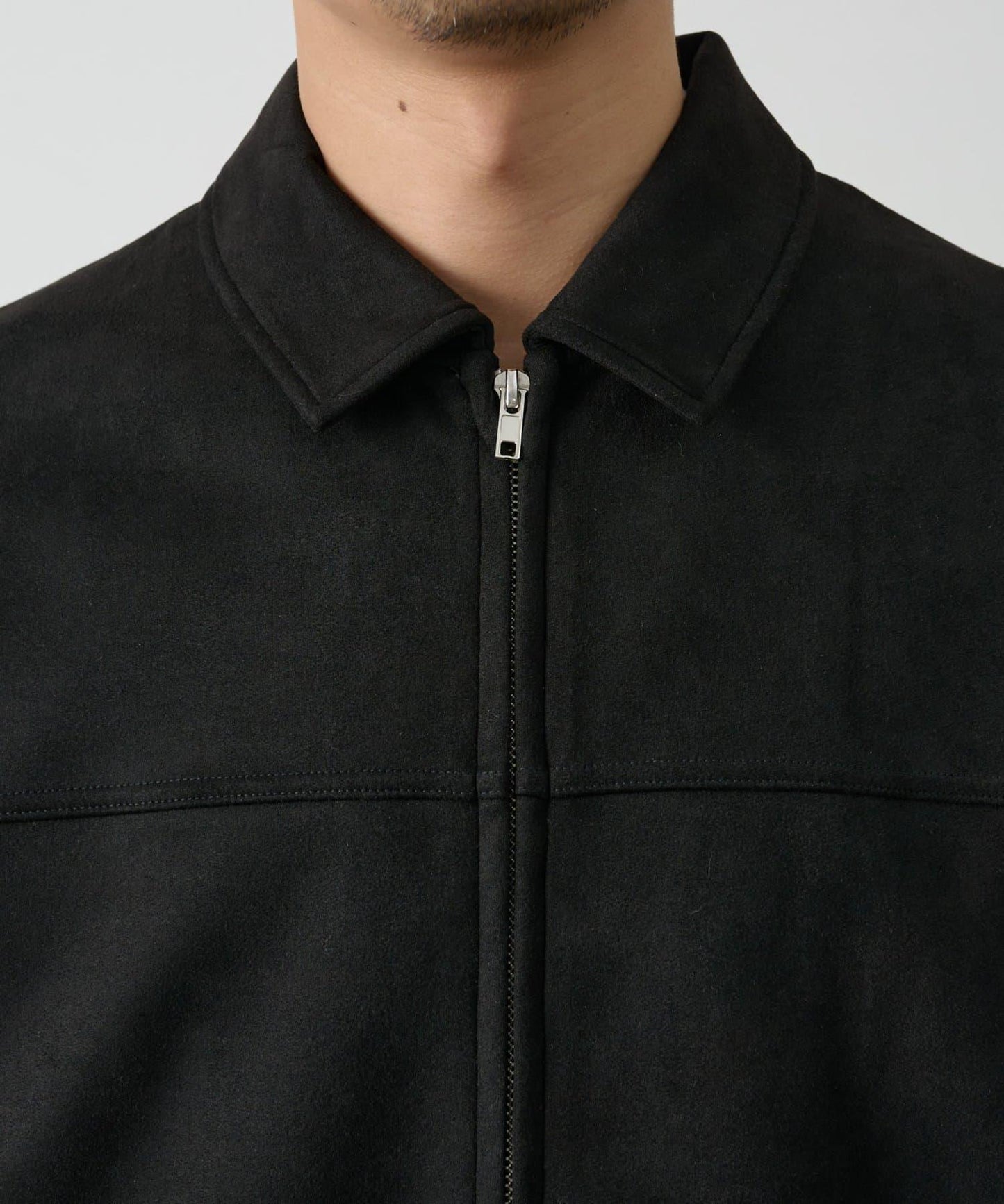 可成套搭配 合成麂皮 拉鍊襯衫夾克