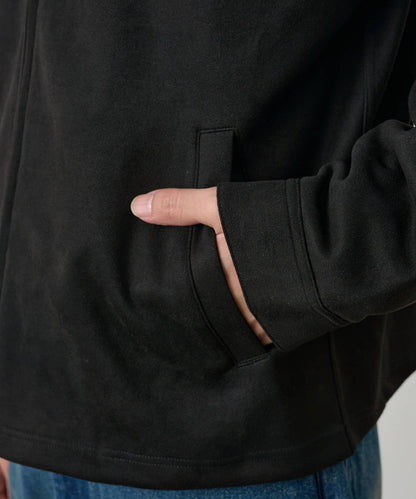 可成套搭配 合成麂皮 拉鍊襯衫夾克