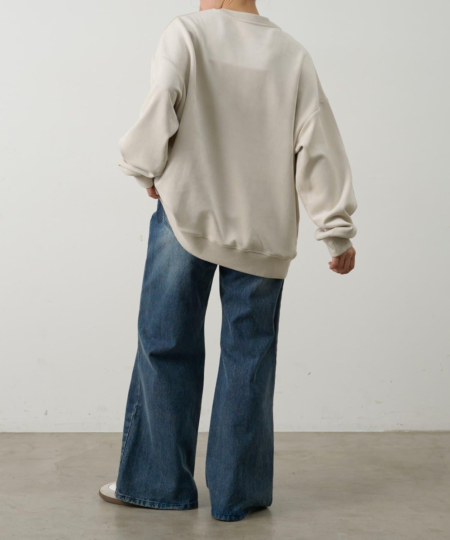 可成套搭配 合成麂皮 圓領 上衣