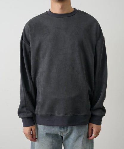 可成套搭配 合成麂皮 圓領 上衣