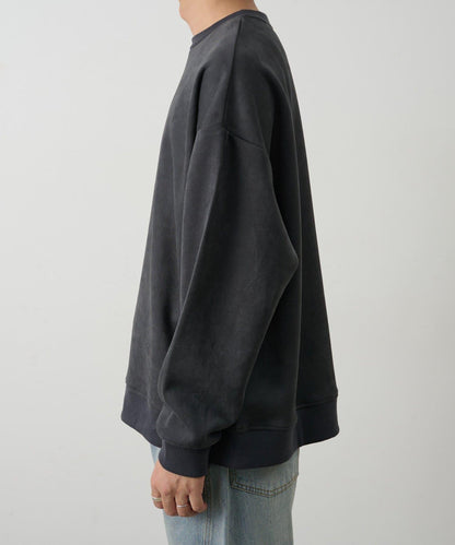 可成套搭配 合成麂皮 圓領 上衣